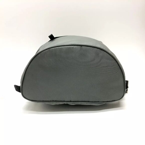 PRADA BZ0032 Triangle logo bag Backpack Leather gray/SilverHardware - Picture 5 of 9